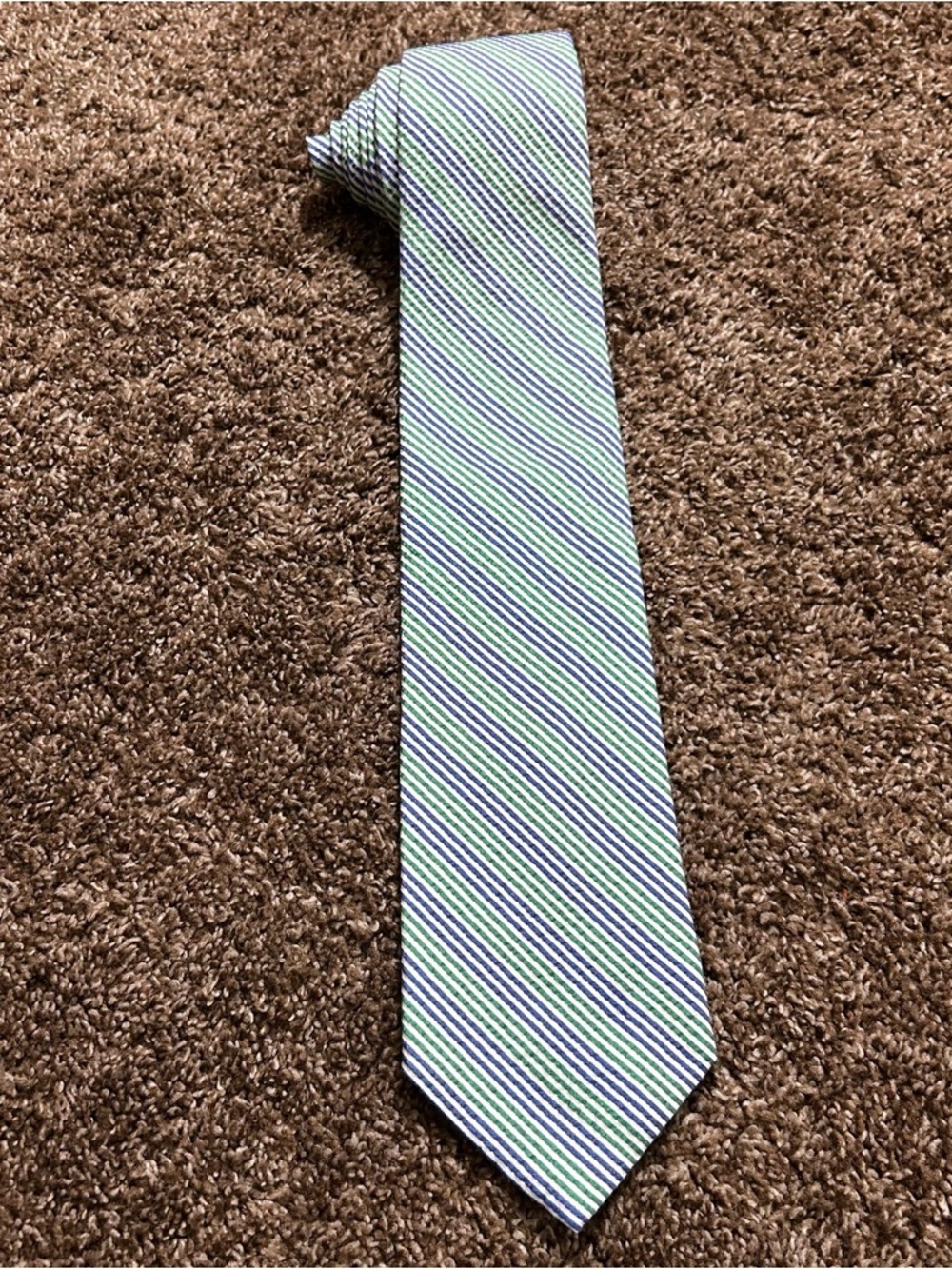 NWT Brooks Brothers Makers Seersucker Tie - 4" Wide - Silk Blend Italy - USA